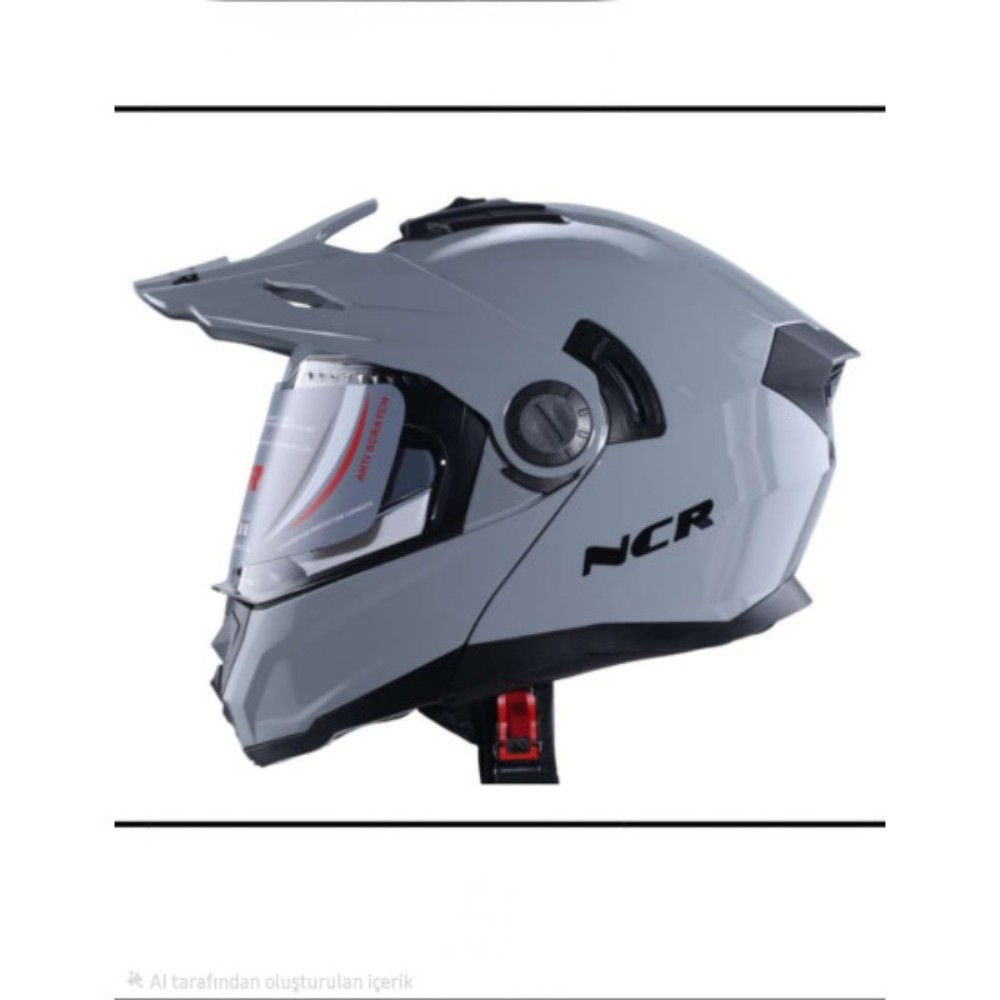 KASK ÇENE AÇILIR VİZÖRLÜ 165 ECE BELGELİ - COOL GRİ NCR