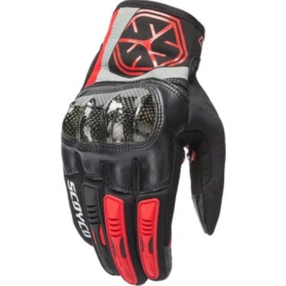 SCOYCO MC122-01150 KORUMALI ELDİVEN [EN] KODLU SİYAH-KIRMIZI