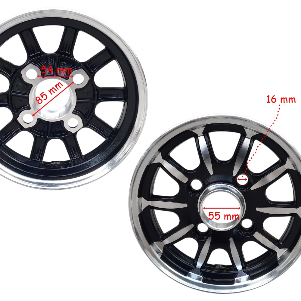 E-BİS 3 TEKERLİ BİNEK ARKA JANT ÇELİK 10-2.50