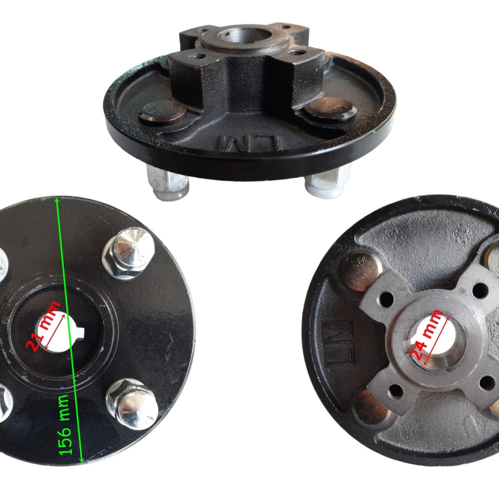 E-BİS 3 TEKERLİ ARKA GÖBEK DİSKLİ TİP BİJONLU 21-24 mm ÇAP 156 mm