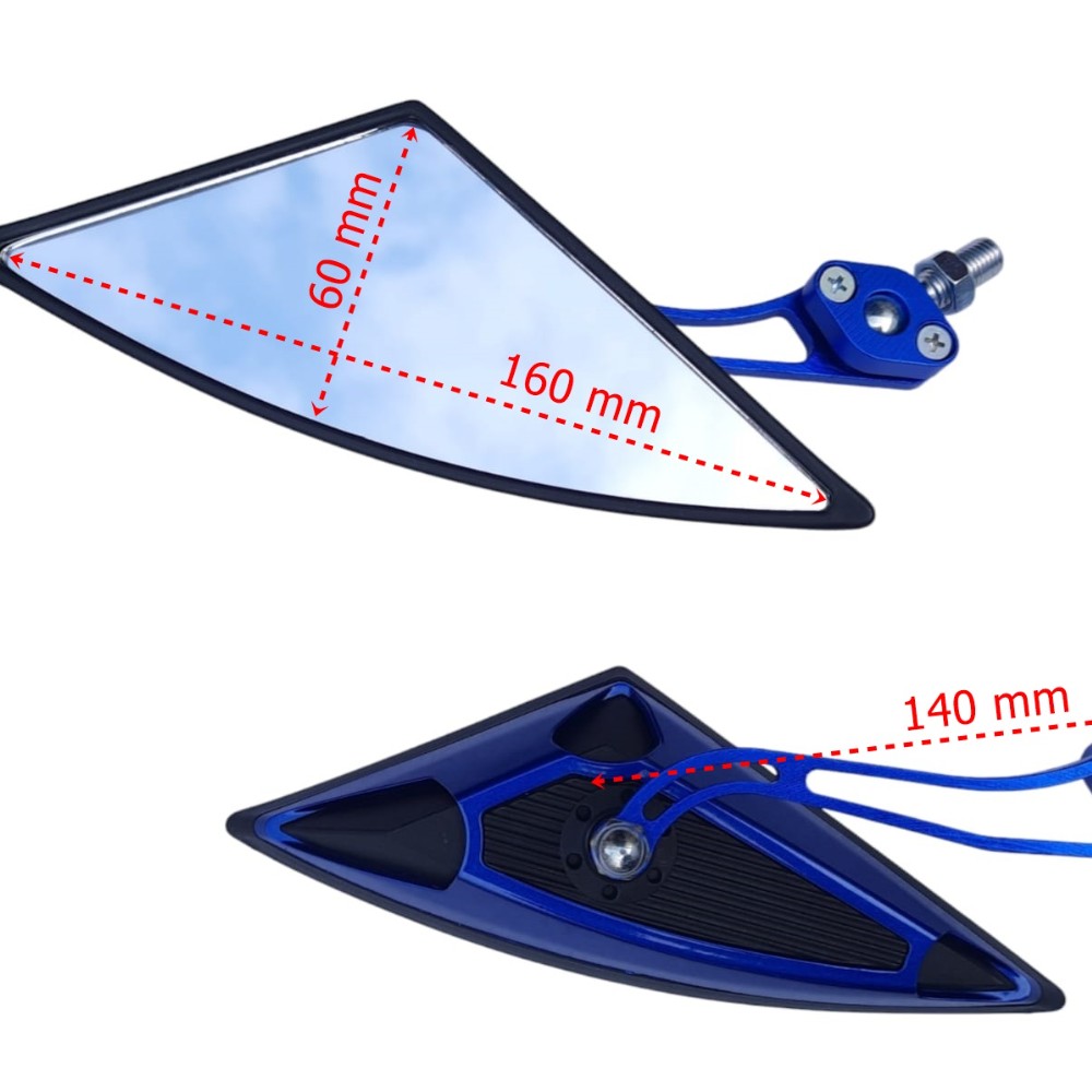 AYNA ÜÇGEN MODİFİYE MAVİ 8-10 mm