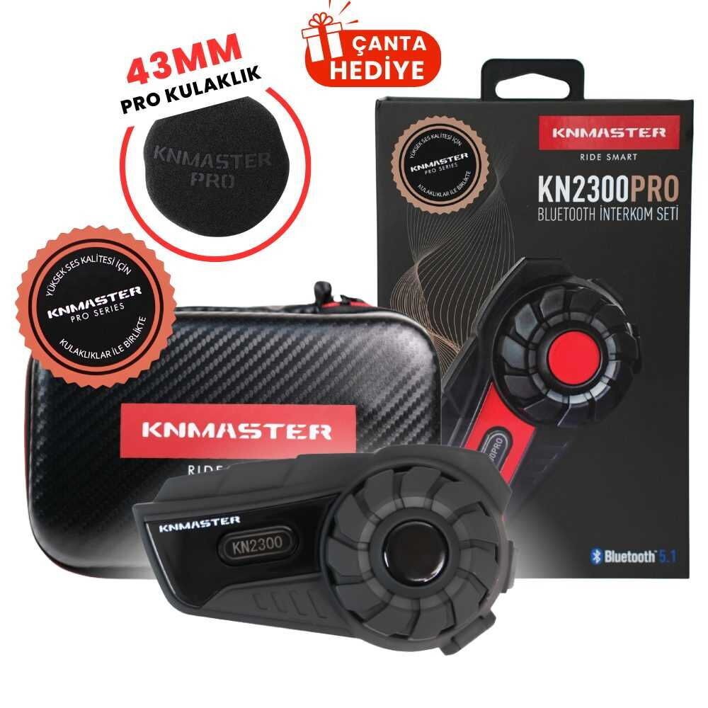 KN Master KN2300PRO Motosiklet Kask İnterkom Bluetooth Intercom Kulaklık Seti